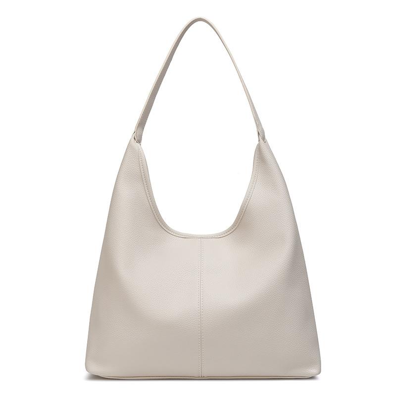 

Retro large-capacity tote bag women s 2025 new trendy Korean shoulder bag versatile foreign style underarm bag білий