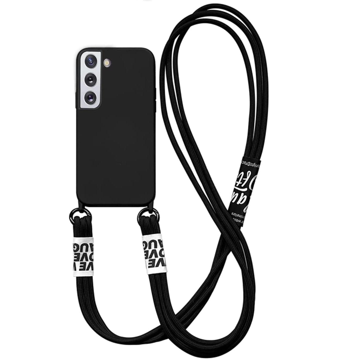 

Тонкий силиконовый чехол для телефона + мягкий ремешок, модное ожерелье через плечо, противоударный чехол для Samsung Galaxy S20/S21/S22 FE/Plus/Ultra, Note 20 Ultra