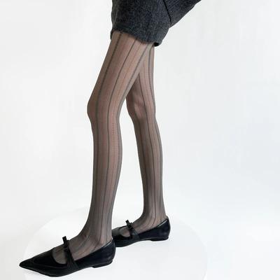Pantyhose Women Lingerie Striped Thigh High Stockings Japanese Style Sexy Lace Mesh Fishnet Stockings Pantyhose Women Tights New