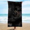 Sonne und Mond Totem Strandtuch, Schnelltrocknend, Bequem zum Schwimmen, Yoga, Reisen, Baden, Weihnachtsgeschenk für Familie und Freunde