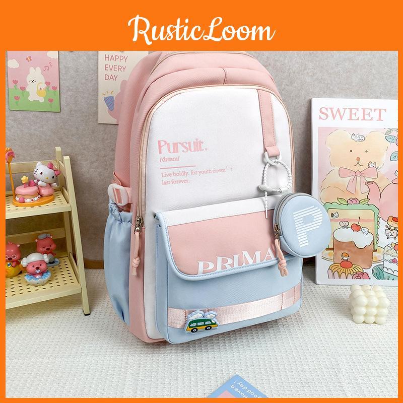 Capacity School Large Backpack For Teens With Nylon Fabric And Letter Print