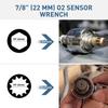 O2 Oxygen Sensor Wrench 7/8" 22mm Flex Head 6pt 12pt Hex Socket for Car Engine Repair Automotive Service Use