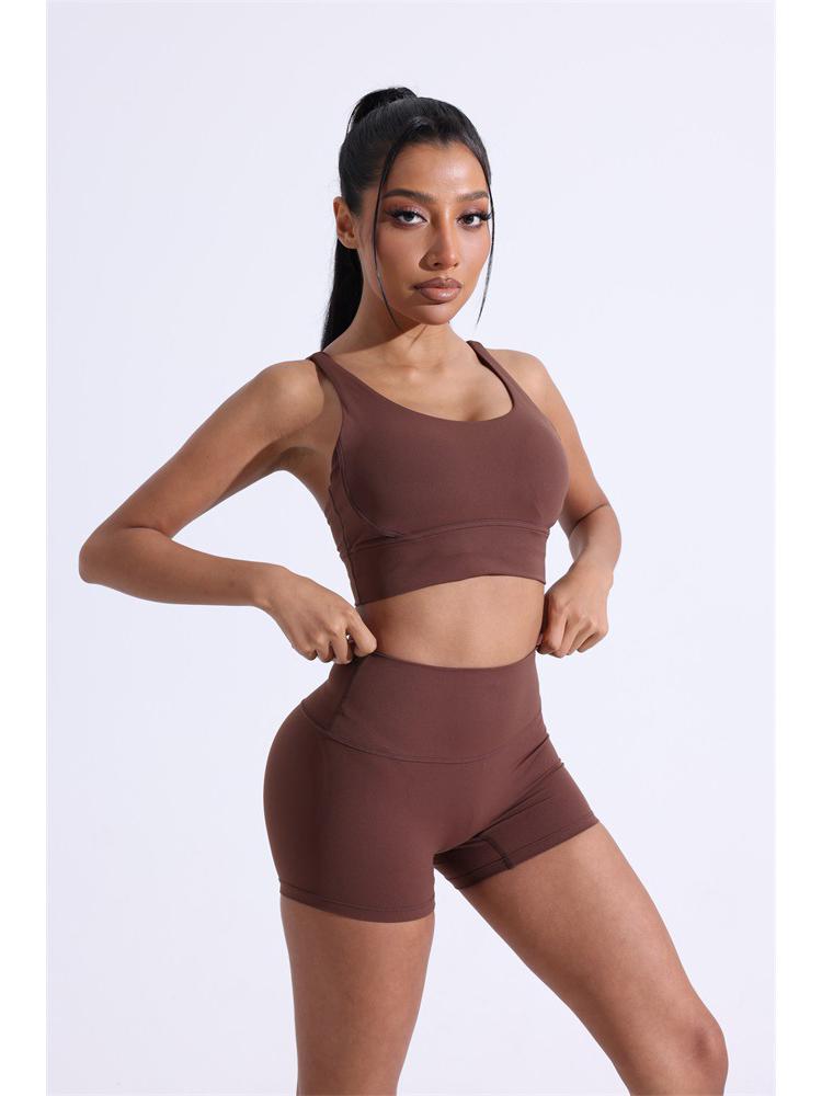 Nude Feel Women's Cross-Back Yoga Sports Bra