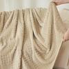 Thickened Warm Double Sided Fleece Throw Blanket Soft Flannel Jacquard for Winter Gift