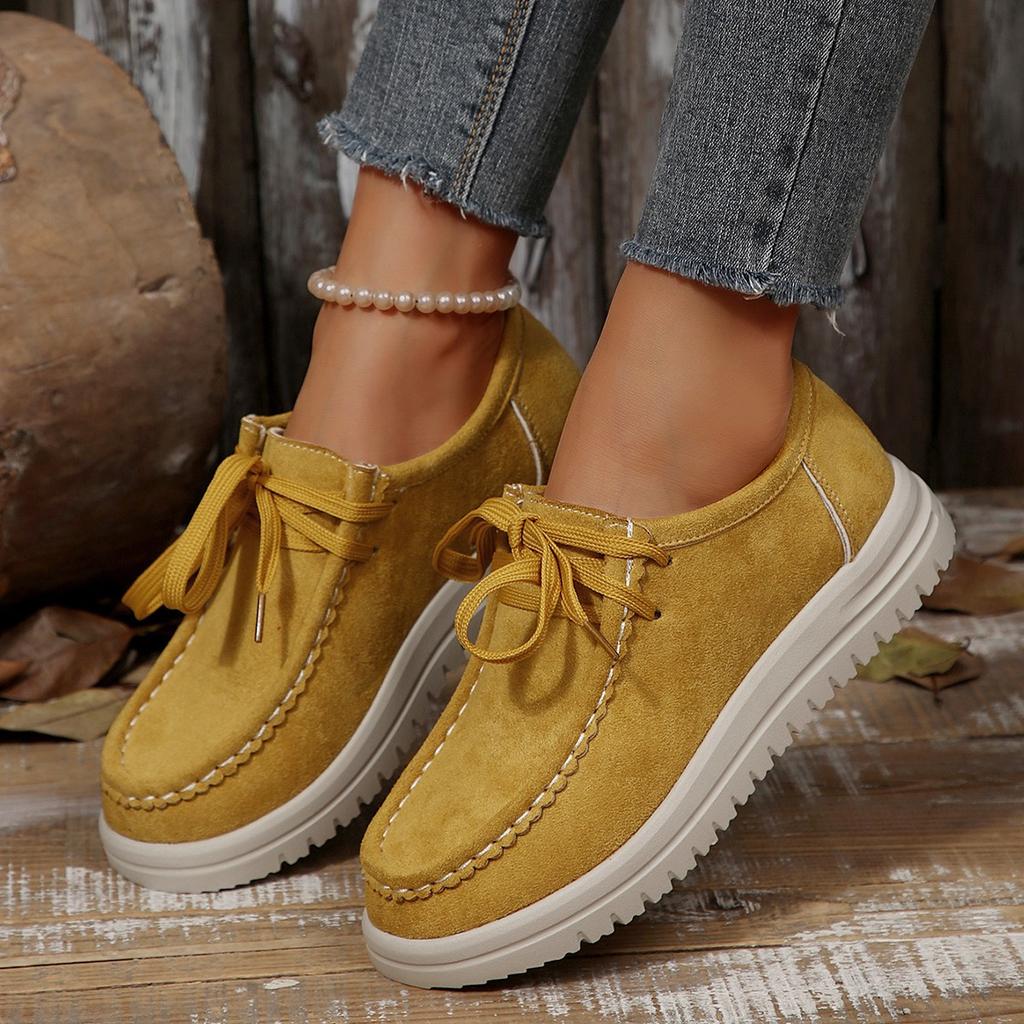 Fashion Round Toe Women's Shoes Platform Female Footwear British Style Loafers With Fur Casual Sneaker Autumn Clogs Summer Retro Comfort