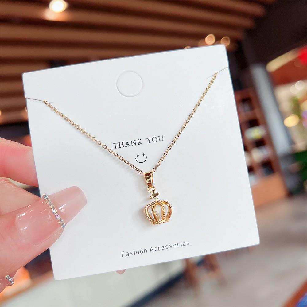 Women's Titanium Steel Necklace - Elegant, Minimalist Design with Zircon Pendant, Lightweight, Fashionable, and Fade-Resistant.