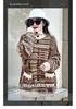 2025 Autumn/Winter Women's Japanese Retro Ethnic Knit Cardigan - Mid-Length, Printed, Comfortable Lazy Style Knitwear