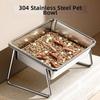 Neck Protection Stainless Steel Pet Bowl With Stand Pet Water Bowl Pet Feeder Pet Accessories