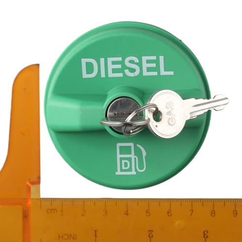 10591D Verriegelbarer Kraftstoffgasdeckel, 9MGC791 MGC791 31778D Grüner Kraftstofftankdeckel Auto Gutachter Teile Deckel Ersatz für Chevy, Silverado, Dodge Ram 3500, G