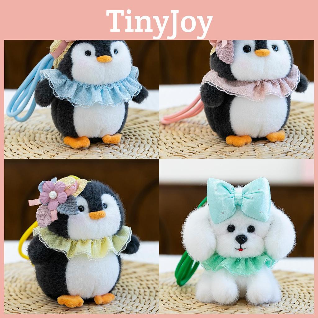 Penguin Bear Dog Animal Plush Keychain Stuffed Toy Cute Doll For Kids Gifts