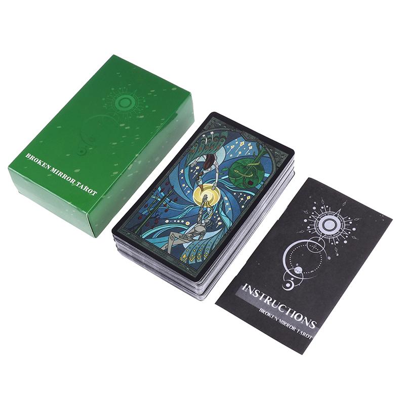 12*7cm Broken Mirror Tarot Deck, 78 Tarot Cards with Guidebook for Beginners - Standard Size