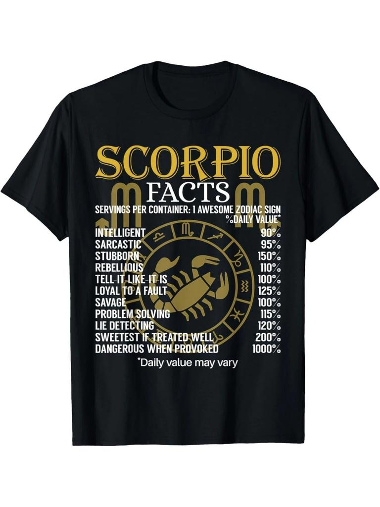 Scorpio Zodiac Sign Graphic Tee - Soft Cotton, Casual Fit for Men & Women, Perfe