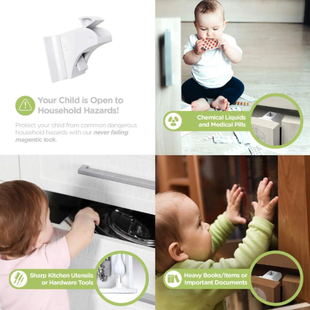 Invisible Lock Baby Safety Lock Screw Fixed Invisible Magnetic Locks Baby Proofing