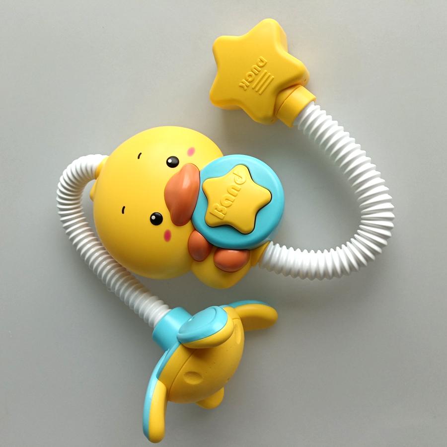 Baby Shower Toy with Water Spray, Duckling Flower Model, Rotating Faucet, Electric Shower, Water Spray, Swimming, Baby Shower To
