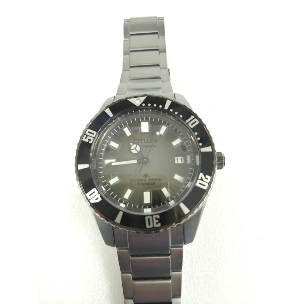 Used CITIZEN PROMASTER NB6025-59H Titanium BLK 200M Diving Waterproof Mechanical Diver's Watch