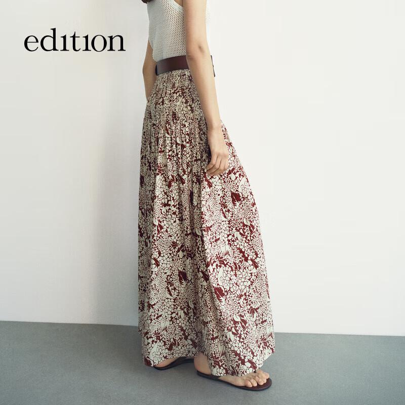 Edition x SEA Co-branded Bohemian Floral Midi Skirt S