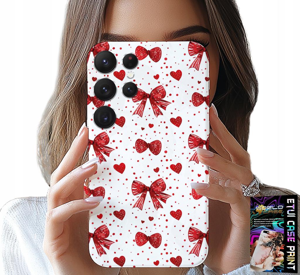 Etui Do Samsung Galaxy S25 Ultra - Czerwone Wstążki Wstążka Modne Wzory