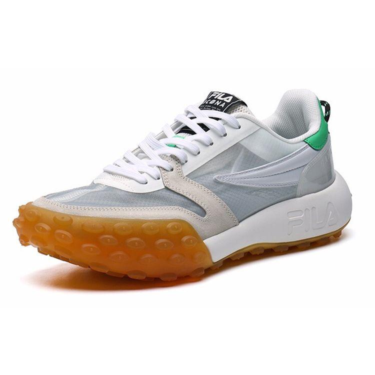 Fila Gara Fabric Top Layer Cowhide TPU Low-Top Dad Sneakers Men Sneakers Snow-White F12M124140FCP