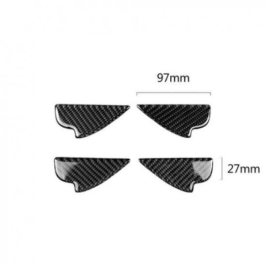 4Pcs Carbon Fiber Car Inner Door Bowl Panel Cover Trim For Mazda CX-5 2017-2024