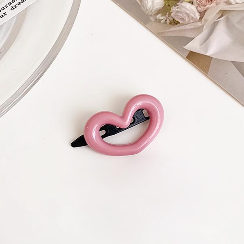 10pcs Love Morandi Hair Clip New Women's Side Broken Hair Clip Children's Seamless Duck Mouth Clip with Forehead Bangs Clip
