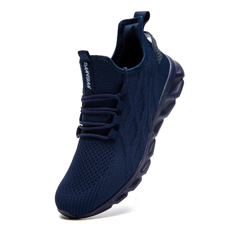 

Damyuan Новые летние туфли для мужчин, модные, удобные, повседневные, кроссовки, мокасины, теннисная спортивная обувь, мужские, Zapatillas 45 темно-синий