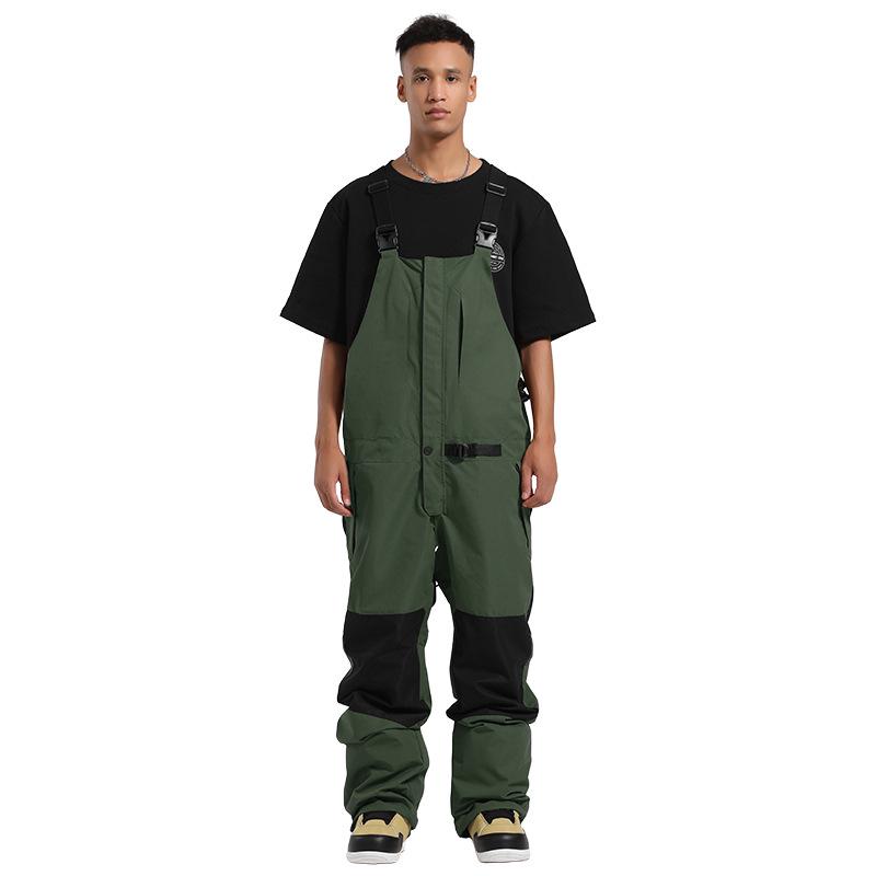 Unisex Waterproof Breathable Ski Bib Pants - Warm, Wear-Resistant Snowboard Suit
