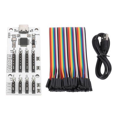 USB To 8 Way TTL Serial Adapter Module 3.3V CH348 Independent Control 1200bps To 6Mbps Type C To