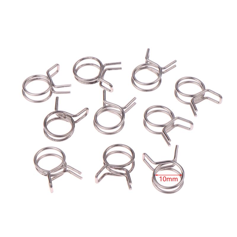 10 Stück 5 mm - 14 mm Schlauchschellen Edelstahl Rohrschlauch Federklemmen Kraftstoffleitung Schlauchschellen Dichtrohrklemmen für Boote Motorräder