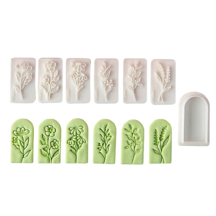 7pcs Polymer Clay Floral Earring Maker Fashion Handmade Ear Accessory Mold Jewelry Making Supplies Home Crafting Kits