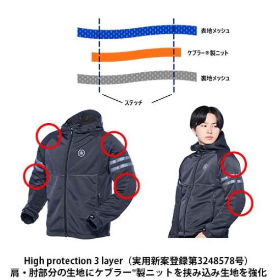 YAMAHA Motorradbekleidung RY1004 Netzjacke YAMAHA Jet Black Größe L Co., Ltd. Frühling/Sommer 90792-AF16L