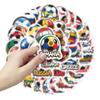 50 Sheets World Cup National Flag Cartoon Stickers: Creative, Cultural Decorations for Stationery, Planners, Notebooks