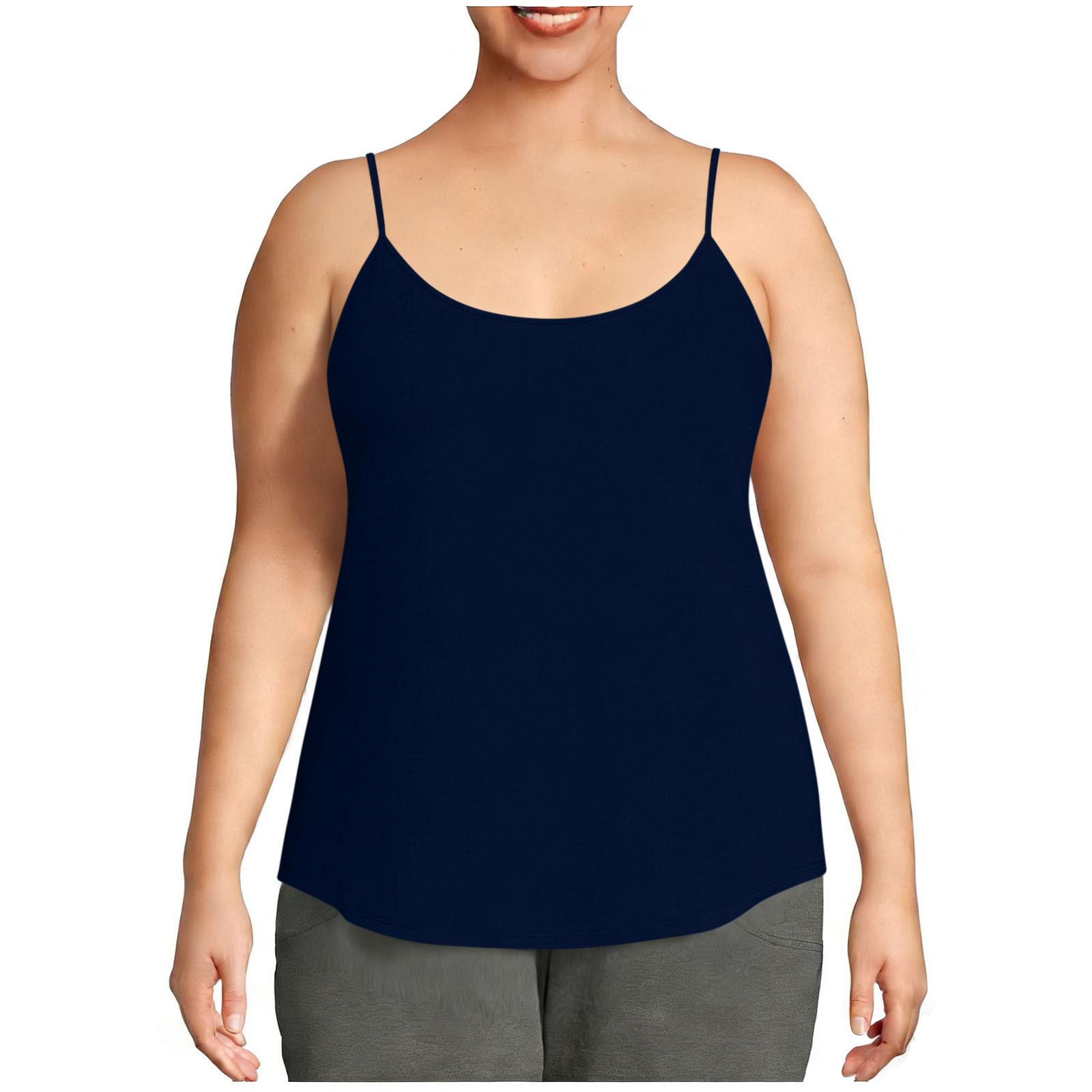 

Plus Size Women’s Spaghetti Strap Camisole Sleeveless Loose Fit Tank Top Lightweight Basic Undershirt for Layering XXL