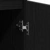 Sideboard in Black Oak Look 57 x 34 x 76 cm Engineered Wood