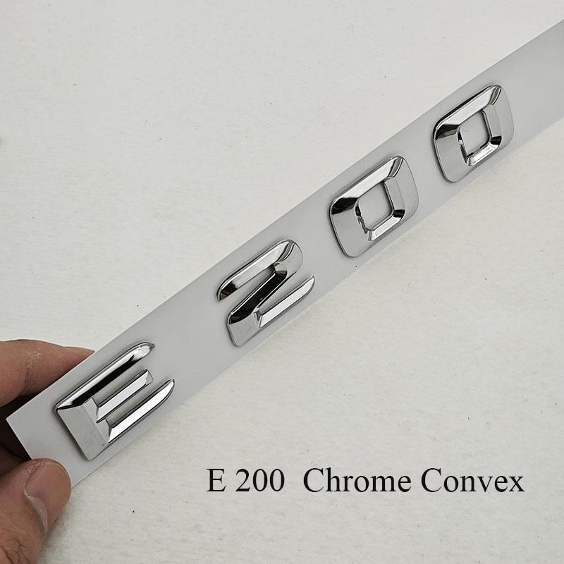 For Mercedes Benz E Class E320 E300 E220 E200 Rear Trunk Badge Emblem Decals Car ABS Chrome Logo Auto Exterior Accessories