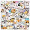 100 Kätzchen Doodle Aufkleber Koffer Auto Notizbuch Kühlschrank Wasserbecher Wasserdichte Dekorative Aufkleber