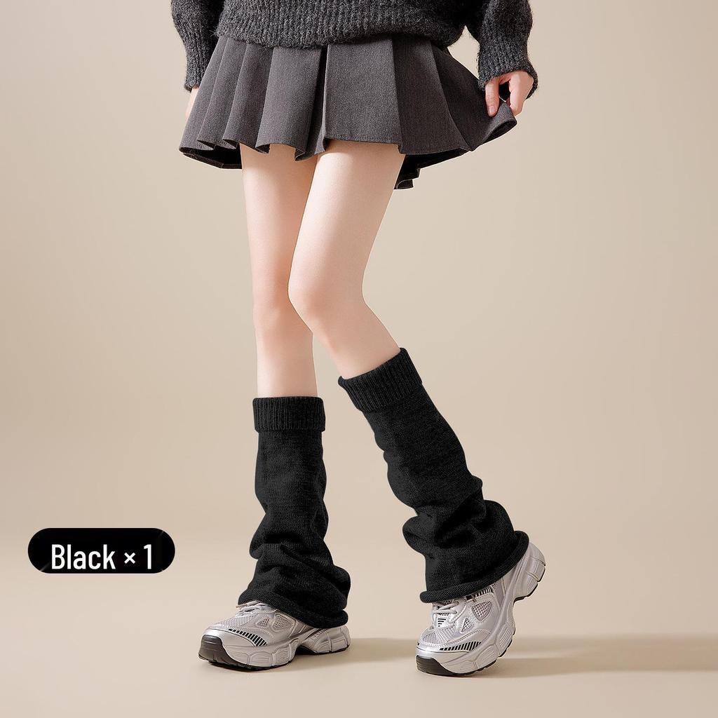 Women's White Y2K Style Knitted Thickened Slouch Leg Warmers