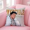 I-Invincible Pillow Superhero Anime Cushion Cover Linen Pillowcase Cover Soft Decor For Sofa Home Room