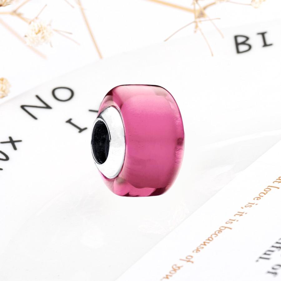 Neue Feine Murano Glas Serie Anhänger Rosa Rot Schwarz Grün Weiß Blau Perle Passend Original Armband Zubehör DIY Damenschmuck Geschenk