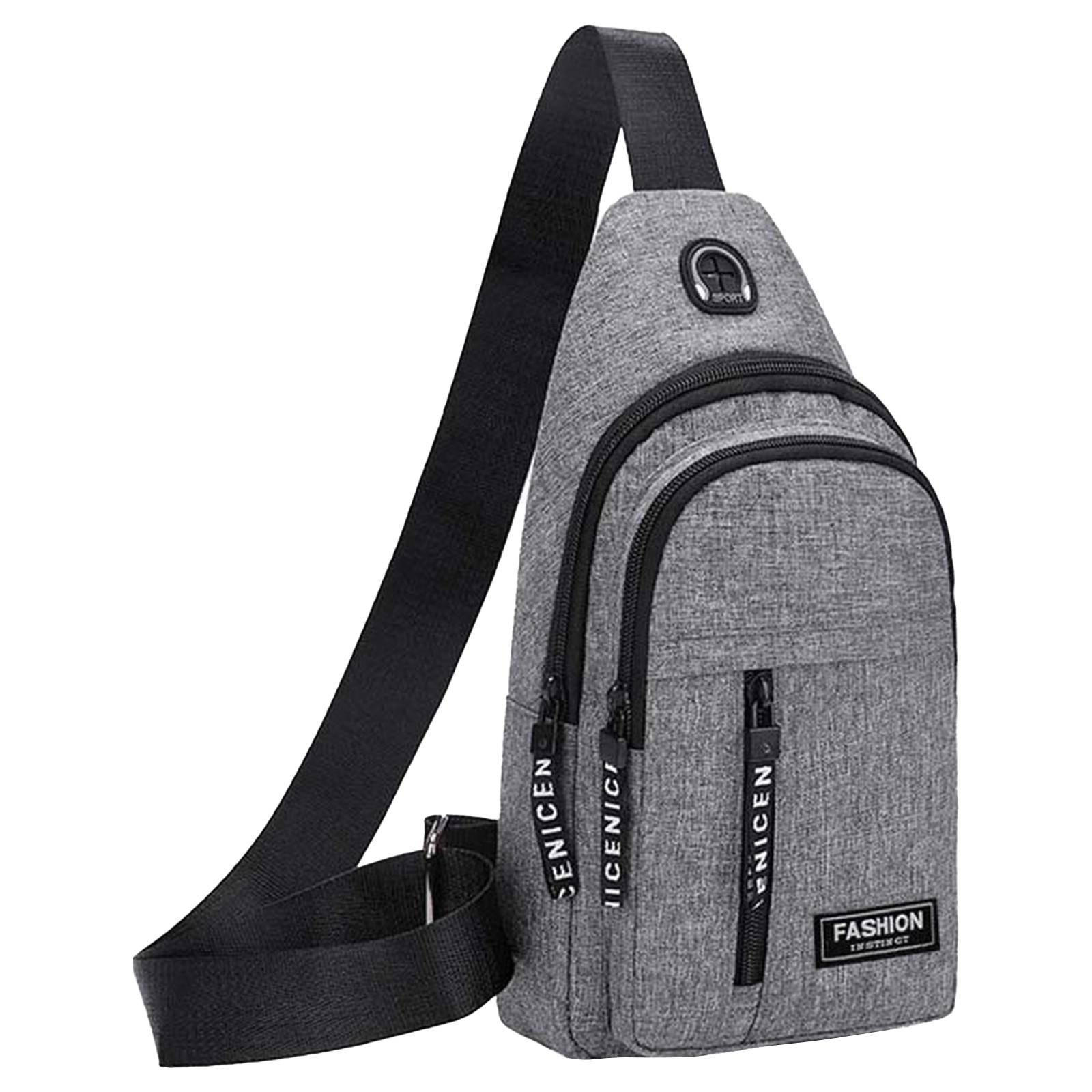 Mehrzweck-Gurttasche - Umhängerucksack mit Kopfhörerloch, Wanderrucksack, Schultertasche für Männer und Frauen One Size