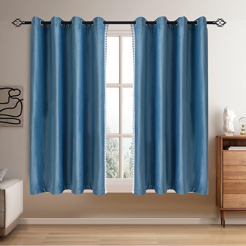 Flanelové Perforované Závěsy Krajkové Závěsy Hotové Perforované Závěsy Závěsy