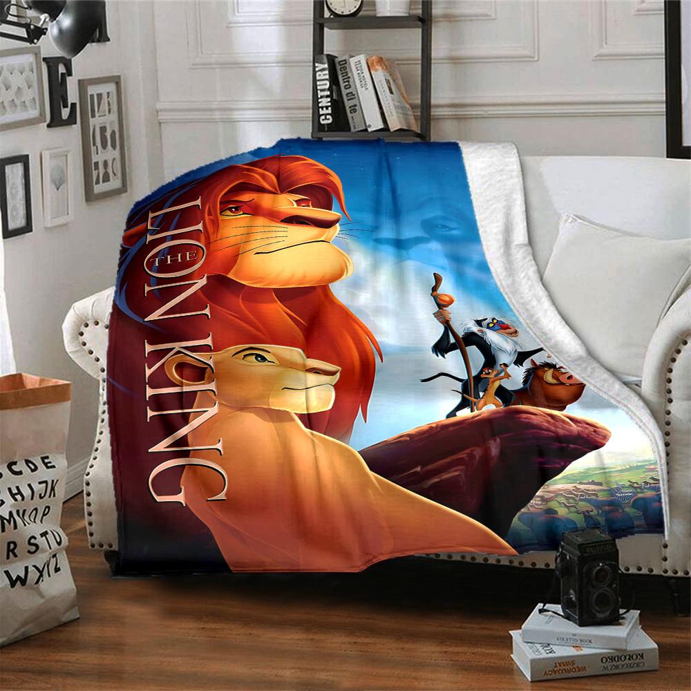1pc Lion King Blanket Lightweight Flannel Throw for Sofa Bed Travel Camping Livingroom Office Couch Chair 1116KK