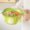 Keramisk nudelskål Kreativ kålform Serveringsskål Tegneserie Grønnsaksbordutstyr for nudler Suppe Salater