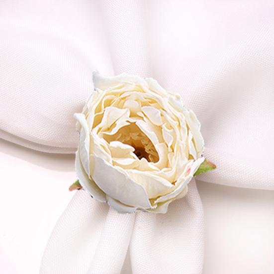 

6Pcs Napkin Clip Anti-slip Decoration Long Lasting Eye-catching Handmade DIY Napkin Buckle Dining Room Decor белый