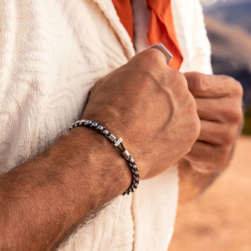 PIG & HEN Catena Venetian Bracelet - Navy X Silver