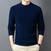 Autumn And Winter, Men'S Long-Sleeved Knitted Primer Sweater Versatile Casual Crew Neck Wool Warm And Comfortable Middle-Aged And Young People