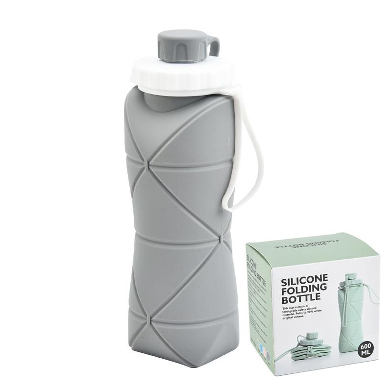 600 ml opvouwbare siliconen waterfles Sportwaterfles Outdoor Reizen Draagbare waterbeker Hardlopen Paardrijden Camping Wandelen Waterkoker