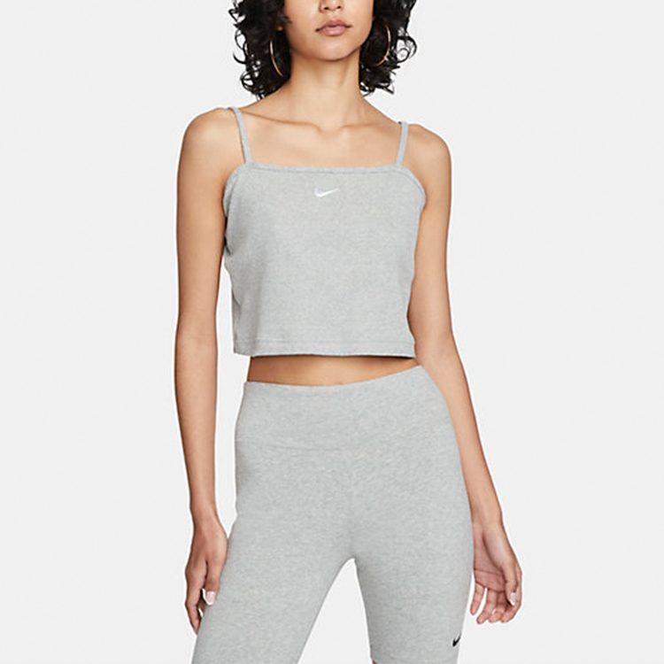 Nike Sportswear Essentials Camisoles Women's Gray Moderate Straight Fit DM6738-063