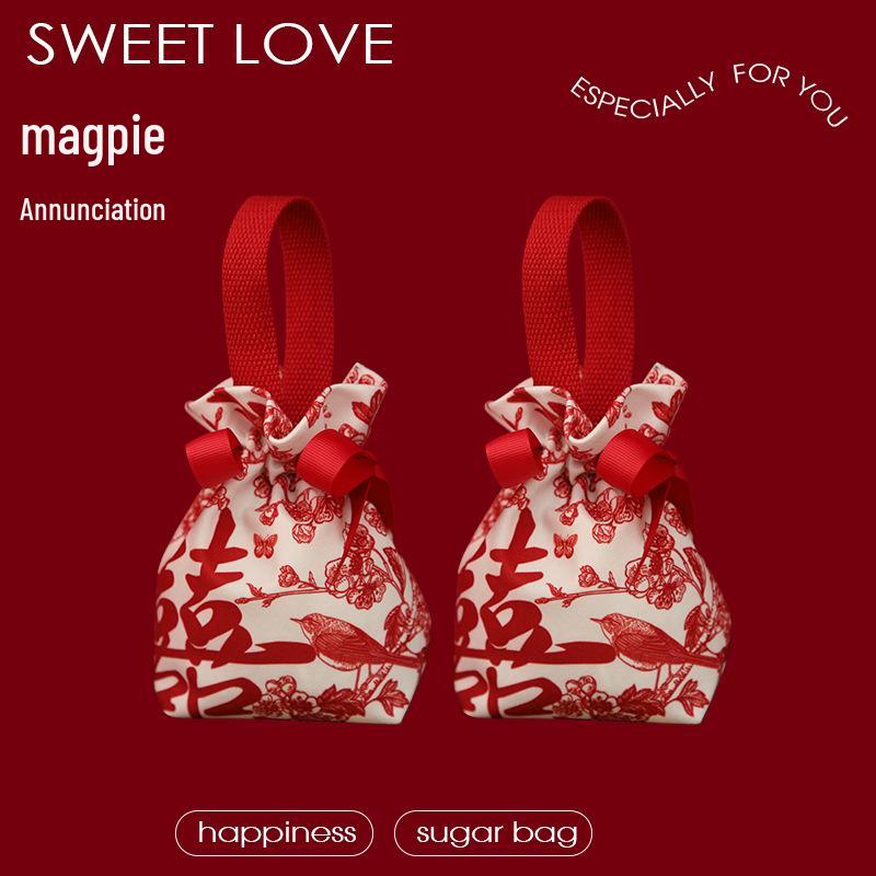 Wedding Candy Box & Bag Set - Elegant Fabric and Box Packaging for Wedding Favors