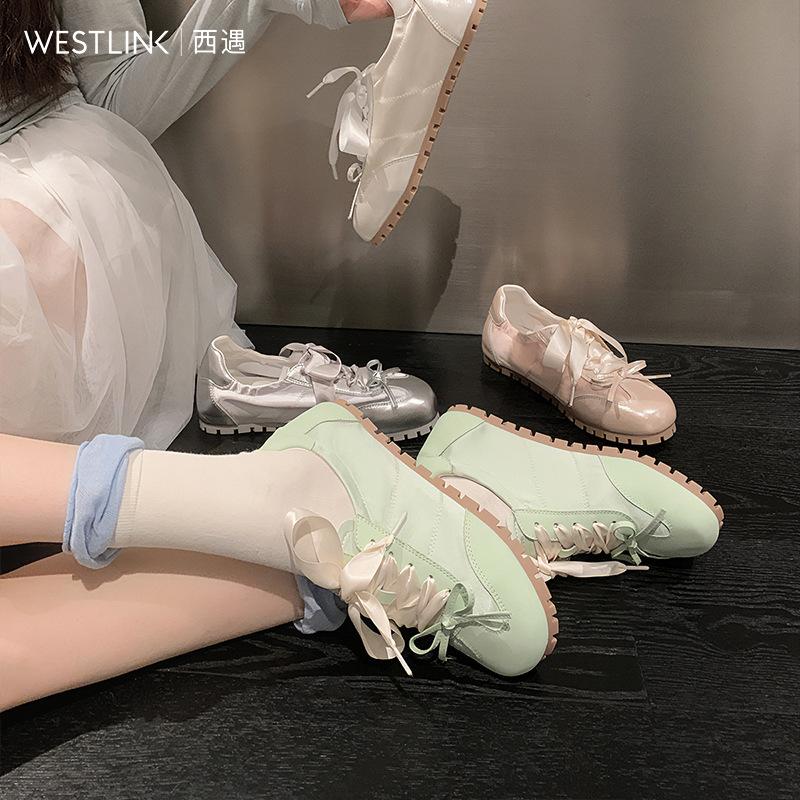 Mint Mambo German training shoes women's 2025 new soft-soled ballet shoes flat-soled single shoes casual Forrest Gump women's shoes