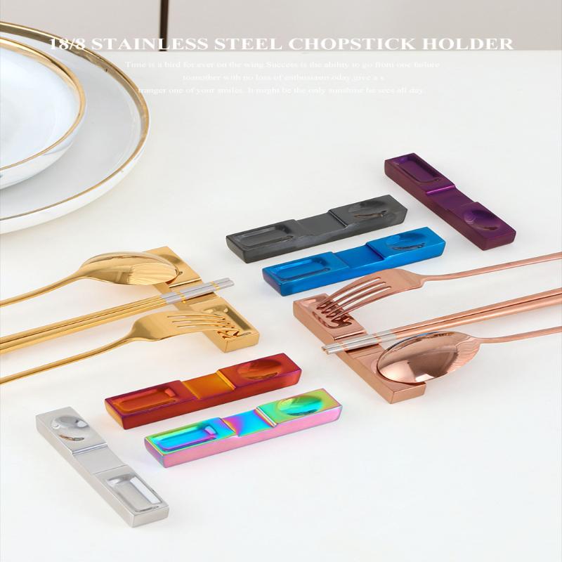 Stainless Steel Knife Fork Spoon Cutlery Holder Chopsticks Holder Kitchen Tableware Rack Chopstick Rest